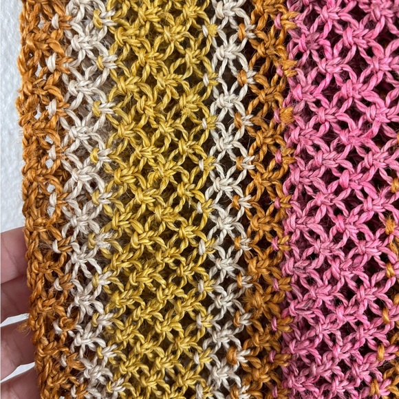 The Jacksons Pink Striped Handmade Jute Shopper Tote - Picture 5 of 10